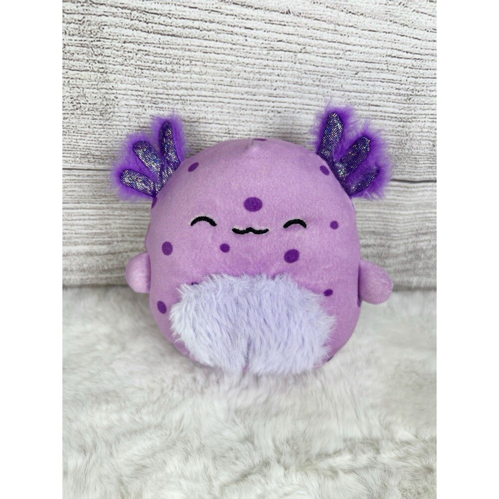 Amala The Axolotl Original Squishmallow Kelly Toy 5 inches Purple Polka-dot Rare
